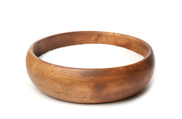 sugar in a bowl on a white background