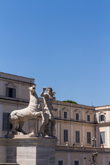 Statue of a man and a horse in Rome 