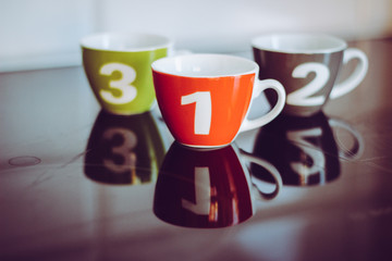 One, two, three coffee cups