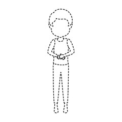 man sleeping character icon vector illustration design