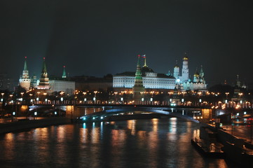 Fototapeta premium Moscow Kremlin at night