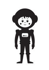 poster in Scandinavian style with the image of the astronaut