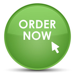 Order now special soft green round button