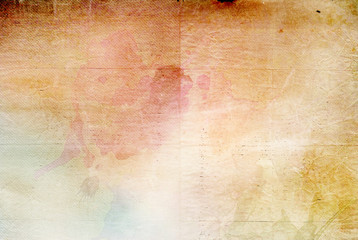 Beautiful old paper background with watercolor splashes and stains - obrazy, fototapety, plakaty