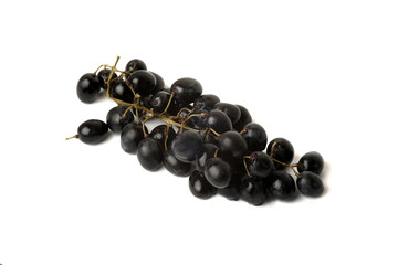 black grapes on a white background