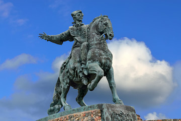 Monument to the Russian Empress Elizabeth Petrovna. City Baltiysk, Russia
