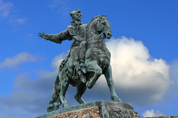 Monument to the Russian Empress Elizabeth Petrovna. City Baltiysk, Russia