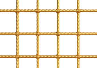 golden cage. 3d render.