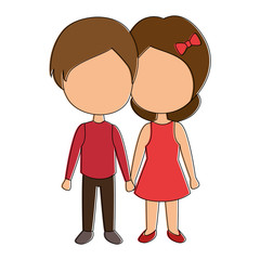 Obraz na płótnie Canvas cute couple in love vector illustration design