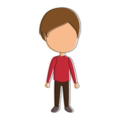 cute and little boy vector illustration design
