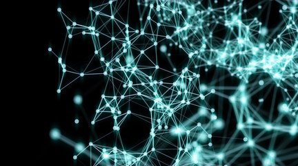 Abstract technology geometry surfaces, lines and points background, Used as digital wallpaper and technology background. 