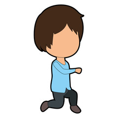 Obraz premium cute and little boy vector illustration design