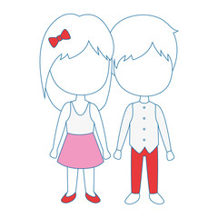 cute couple in love vector illustration design