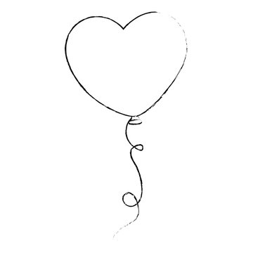 heart shaped balloons icon vector illustration design