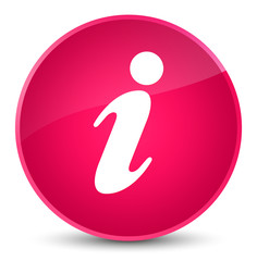 Info icon elegant pink round button