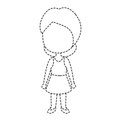 cute and little girl character vector illustration design