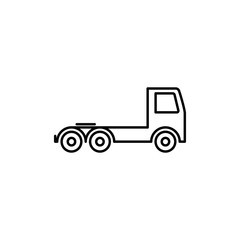 semi truck icon on white background