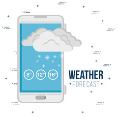 weather forecast application vector illustration graphic design