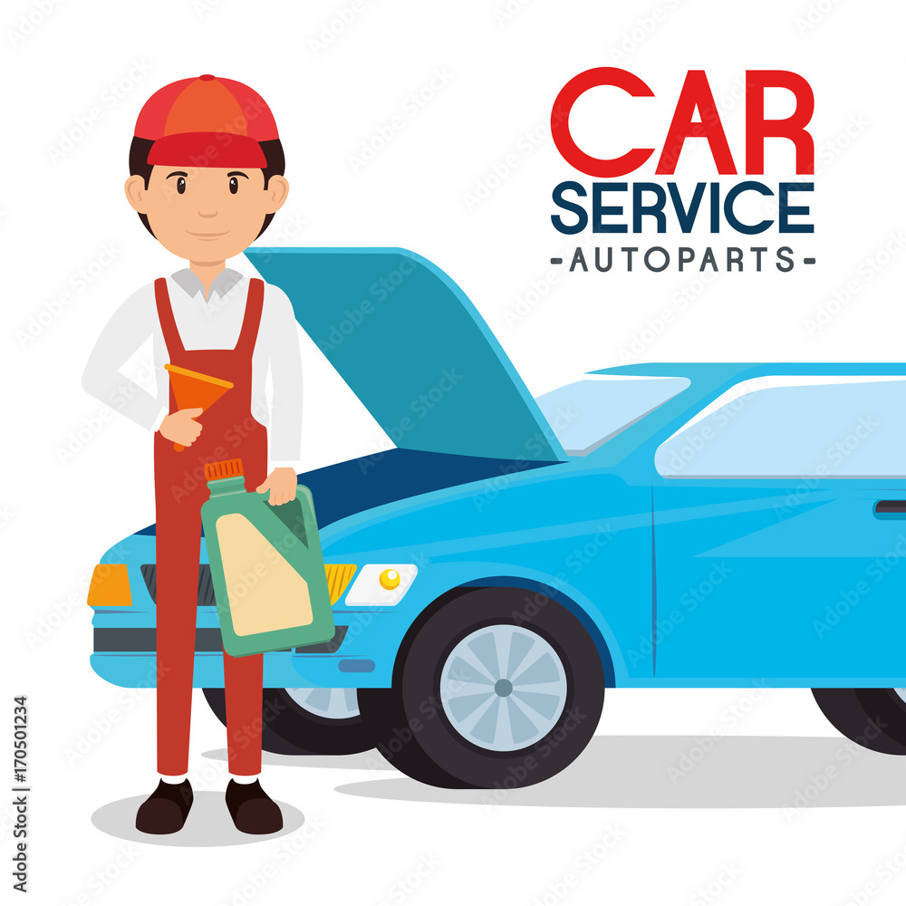 Canvas Prints car service autoparts concept vector illustration graphic design