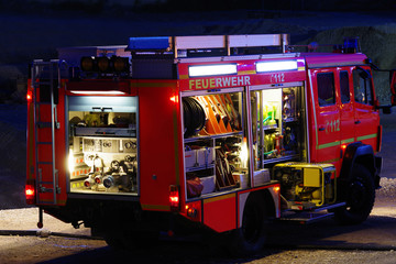Fototapeta premium Feuerwehr, Feuerwehreinsatz
