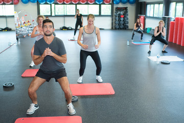 young adults at fitness club
