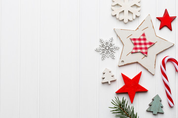 Fototapeta na wymiar Vintage Christmas background with Christmas decoration.