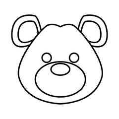 Cute teddy bear icon vector illustration graphic design