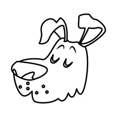 Dog pet cartoon icon vector illustration graphic design