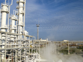 oil refinery. Equipment for primary oil refining