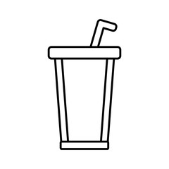 Delicious soda cup icon vector illustration graphic design