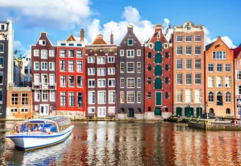 Deurstickers Huizen in Amsterdam © adisa