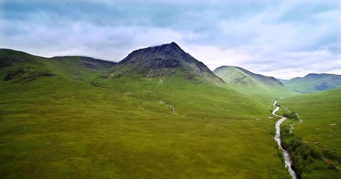 Aerial, Glen Etive, Scotland - Graded Version