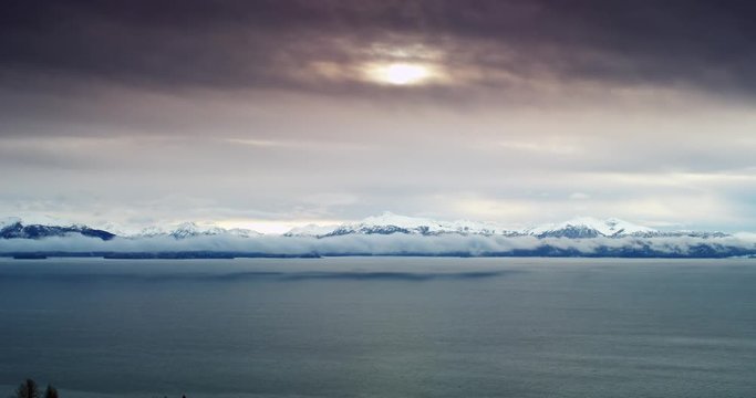 Time lapse of the Kenia Peninsula in Alaska time lapse