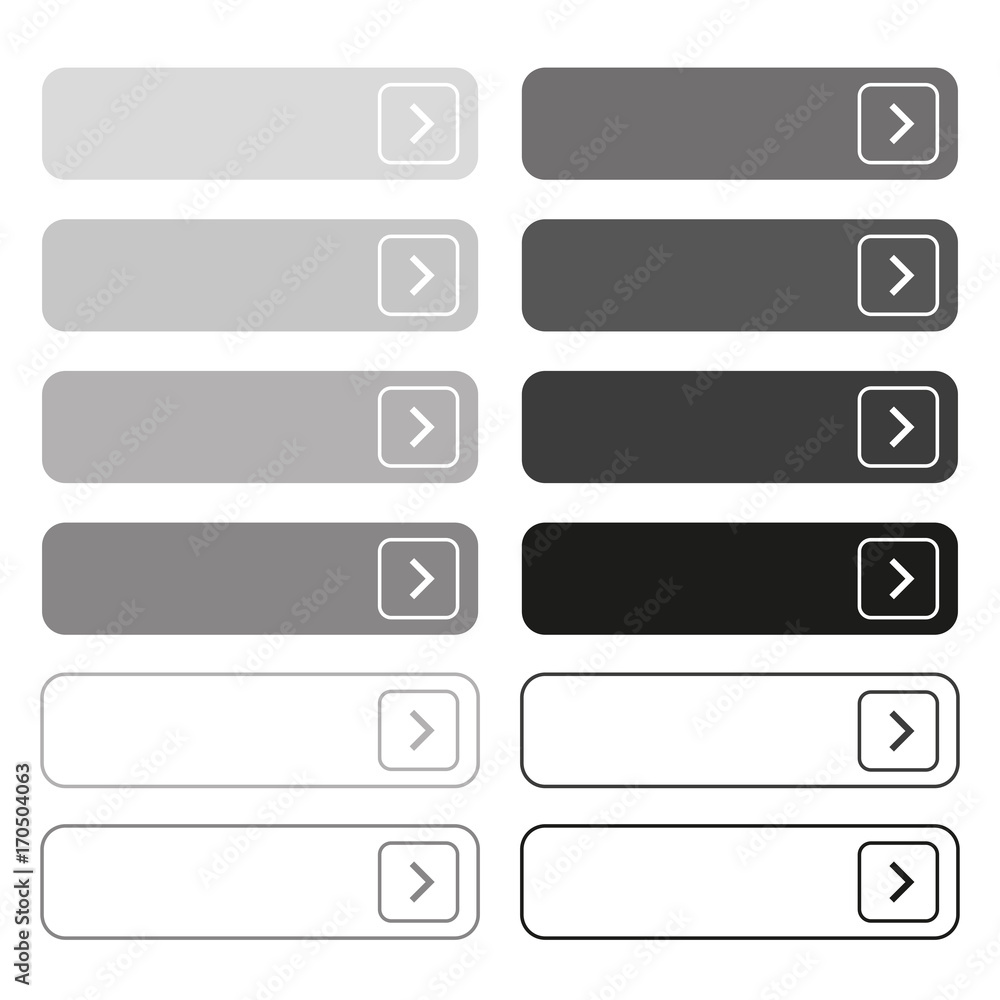Poster Empty web button set colorful