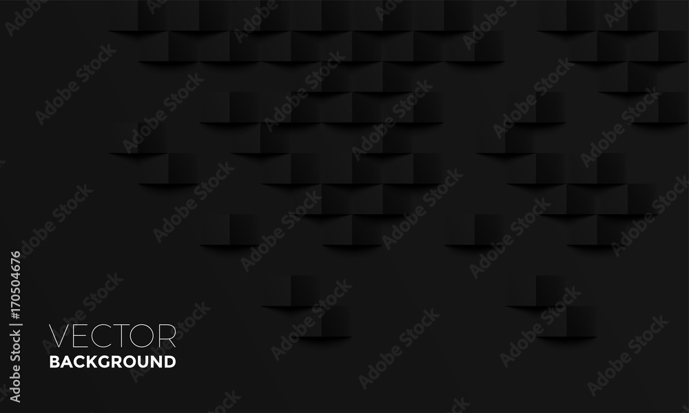 Poster abstract black background with brick shadow vector texture backdrop interior design