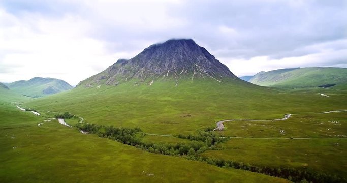 Aerial, Glen Etive, Scotland - Graded Version
