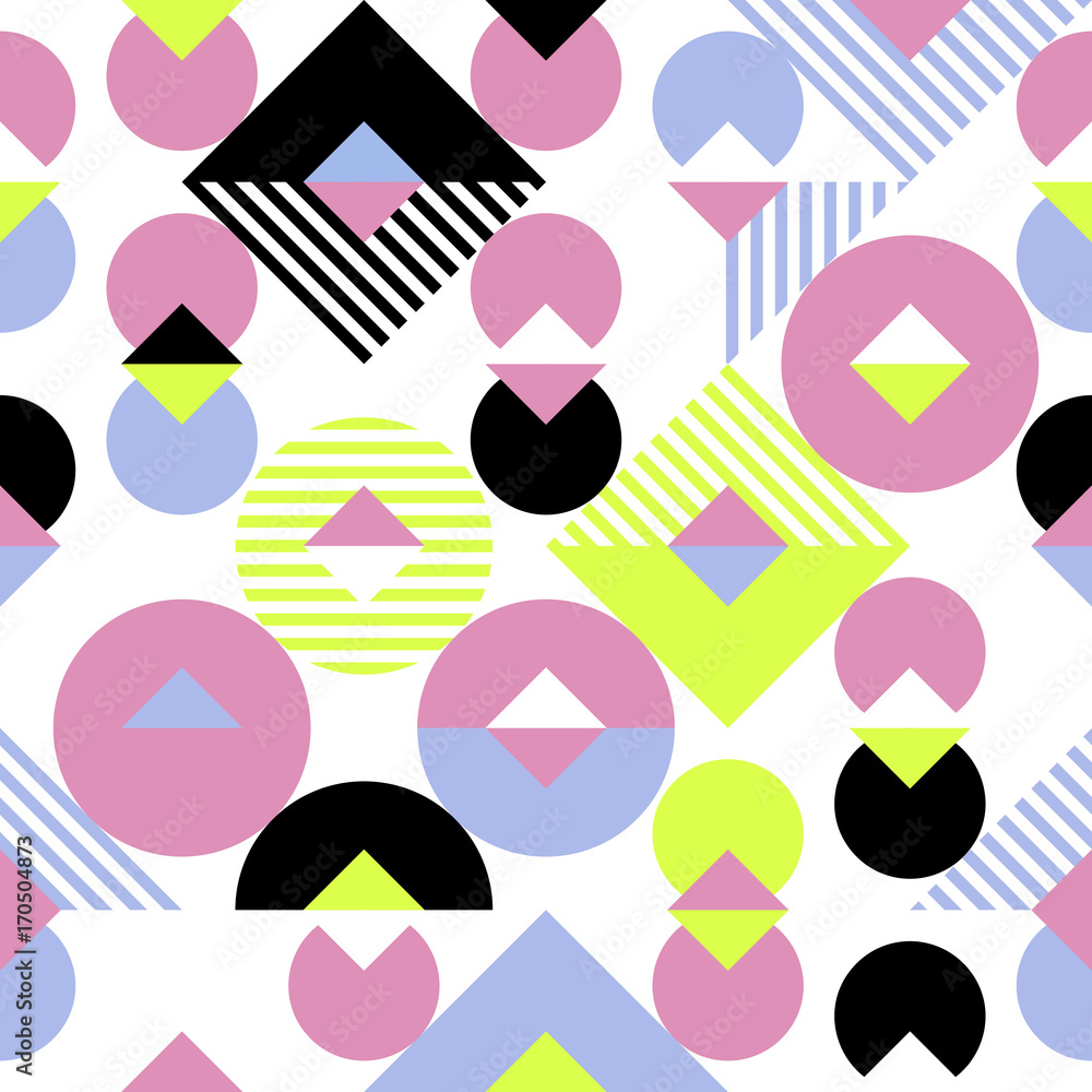Poster mosaic abstract geometric swatch pattern background vector seamless modern interior ornament