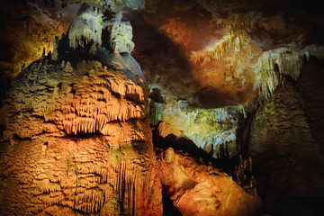 Insides of Kumistavi cave, known as Prometheus cave, one of Georgia’s natural wonders