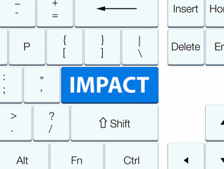 Impact blue keyboard button