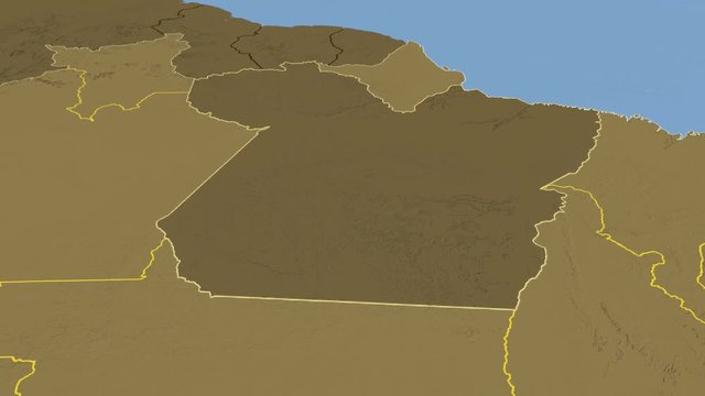 Para - Brazil, region extruded. Bumps