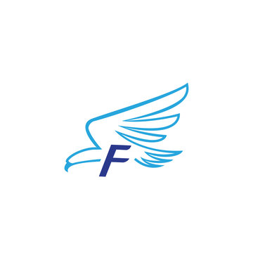 Initial F Logo Falcon 