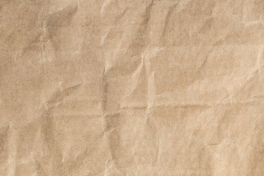 Recycle brown paper crumpled texture , Old paper surface for background