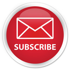 Subscribe (email icon) premium red round button