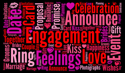 Engagement word cloud concept