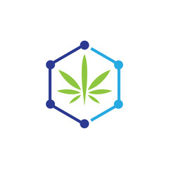 cannabis therapy medical and healthcare Logo