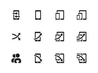 SEO Analytic Chart icons. Vector illustration.
