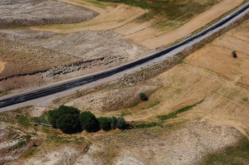 Panoramic Turkey,Roads,farms,mountains,