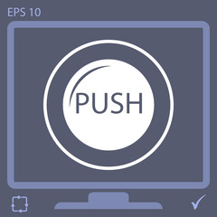 push button vector icon