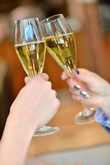 Happy lovers celebrating their anniversary