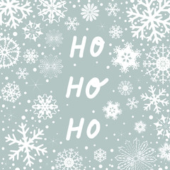 Christmas card with snowflakes